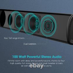 100 Watt 40 Inch TV Sound Bar Home Theater System Wired and Wireless Soundbar
