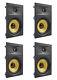 4 Pack Tdx 6.5 2-way In Wall Home Theater Surround Sound Speaker Flush White