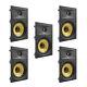 5 Pack Tdx 6.5 2-way In Wall Home Theater Surround Sound Speaker Flush White