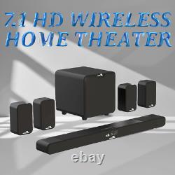 7.1 HD Wireless Home Theater Surround Sound System for TV with Big Sub