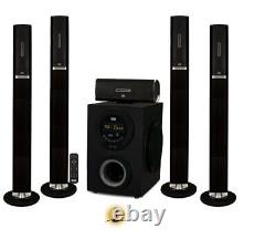Acoustic Audio AAT3002 Tower 5.1 Bluetooth Home Speaker System with 8 Sub & Mic