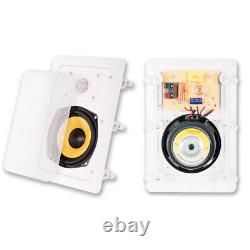 Acoustic Audio HD-515 Flush Mount 5.1 Speaker System In Wall Ceiling and Sub Set