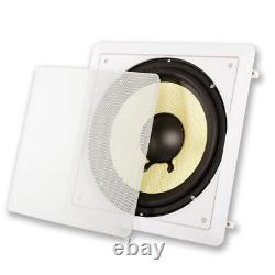 Acoustic Audio HD-515 Flush Mount 5.1 Speaker System In Wall Ceiling and Sub Set