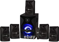 Acoustic Audio by Goldwood Bluetooth 5.1 Surround Sound System with LED Light Di