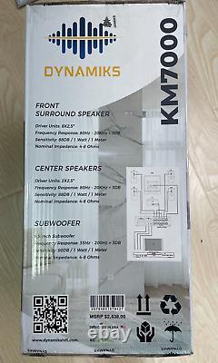 DYNAMIKS KM7000 Hi Fi Home Cinema Theater Surround Sound System 1500W MP4 Audio