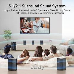 Home Theater Systems Surround Sound Speakers 800 Watts 6.5 inch Subwoofer NEW