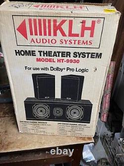 KLH HT 9930 NOS Surround Sound Speakers 3-Piece Set Home Theater Audio System