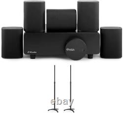 Milan 5.1 Surround Sound System with PERLESMITH Speaker Stands Wireless Home T
