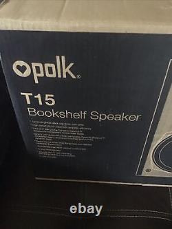 Polk Audio T15 Home Theater Bookshelf Speakers Black Pair NEW SEALED