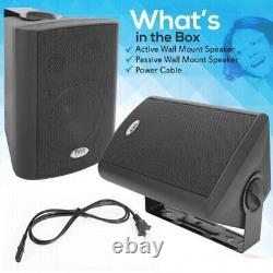 Pyle PDWR53BTBK Pair Of 5.25''inch. 300 Watt Bluetooth Wall Mount Speaker System