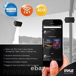 Pyle Wireless Bluetooth Outdoor Patio Speakers System Indoor Wall Ceiling Mount