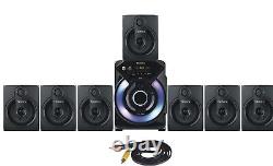 Series 7.1 Channel Home Theatre System Bluetooth, USB, FM, SD, RCA Inputs, AUX