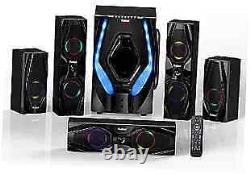 Surround Sound Speakers 1200W Peak Power Home Theater System with RGB Lights