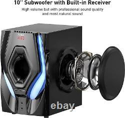 Surround Sound System Speakers for TV 10 Sub Home Mini Black Bluetooth Speaker