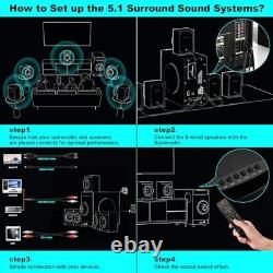 Surround Sound Systems 5.1 Home Theater System Speakers for TV Subwoofer with