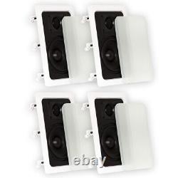 Theater Solutions TS50W Flush Mount In Wall Speakers 2-Way Home 2 Pair Pack